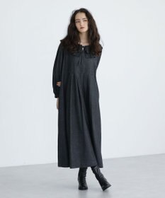 Green Parks ■ESCAR デニムラッフルカラーワンピース