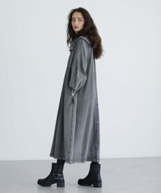 Green Parks ■ESCAR デニムラッフルカラーワンピース