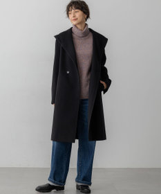 23区 ウールカシミヤビーバー フーデット コート