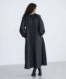 Green Parks ■ESCAR デニムラッフルカラーワンピース