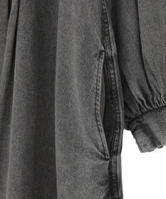 Green Parks ■ESCAR デニムラッフルカラーワンピース