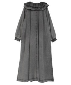 Green Parks ■ESCAR デニムラッフルカラーワンピース