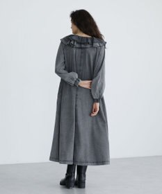 Green Parks ■ESCAR デニムラッフルカラーワンピース