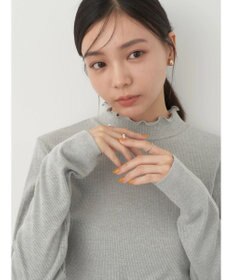 earth music&ecology ラメテレコハイネックプルオーバー