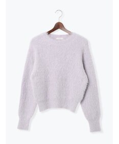 Te chichi シャギーヤーンロングスリーブニット