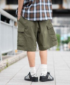 WEGO 【撥水/速乾/ウエストゴム/ユニセックス着用ITEM/MLサイズ展開】ナイロンイージーバギーカーゴショーツ