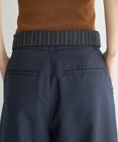 YECCA VECCA ベルト付き2wayタックワイドパンツ