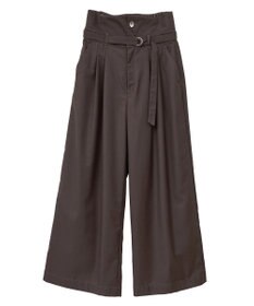 YECCA VECCA ベルト付き2wayタックワイドパンツ