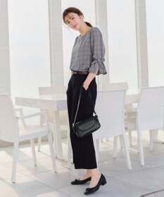 Tiaclasse L 【洗える】リボンスリーブブラウス