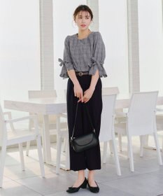 Tiaclasse L 【洗える】リボンスリーブブラウス