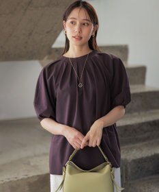 組曲 【先行予約・前後着用可】ソフトサッカーラグランスリーブ ブラウス