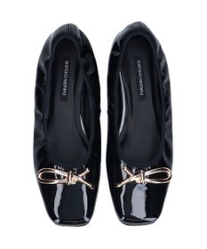 Bridget Birkin 【PARADIS COULEUR】スクエアトウメタルリボンバレエシューズ