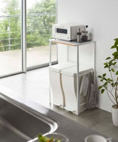 tower 伸縮 ゴミ箱上ラック タワー ホワイト