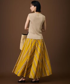 自由区 L 【アンサンブル対応】ハイツイストコットンアセテートリブノースリーブ プルオーバー
