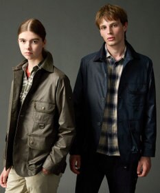 JOSEPH ABBOUD MOUNTAIN 【ストレッチ】ヴィンテージワックスストレッチアウトドア ブルゾン