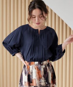 Tiaclasse L 【洗える】ラグランタックブラウス