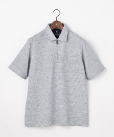 JOSEPH ABBOUD  【フランス産リネン×日本の技術・清涼感】ノルマンディリネントップジャージ ジップ ポロシャツ