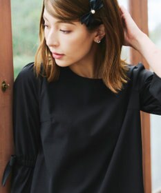 Tiaclasse L 【洗える】リボンスリーブブラウス