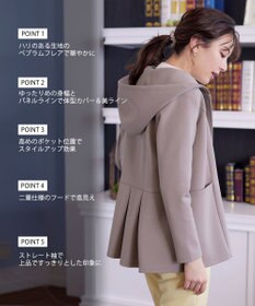 Tiaclasse L 【洗える】ソフトダンボールバックフレアフーディー