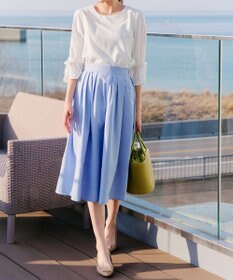 Tiaclasse L 【洗える】リボンスリーブブラウス