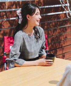 Tiaclasse L 【洗える】リボンスリーブブラウス