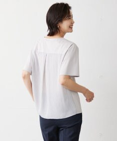 J.PRESS LADIES 【WEB限定カラーあり・吸水速乾・イージーケア】ブロッキングジャージー カットソー