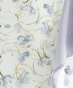 Tiaclasse 【洗える】フレアスリーブ花柄サックワンピース