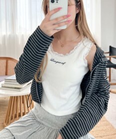 WEGO 【カップ付きインナー】カップインレースタンク