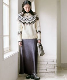 23区 S 【Oggi1月号/CLASSY.11月号掲載】スムージーコットン タートルネック ニット