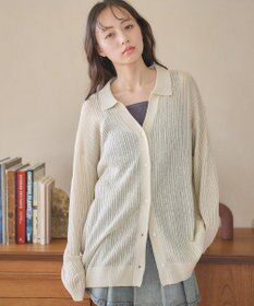 earth music&ecology スキッパールーズカーディガン