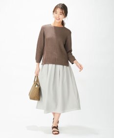 J.PRESS LADIES L 【洗える】コットン地柄 ニット