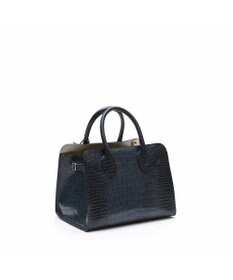 A.D.M.J. 【牛革】クロコ型押しサイドバックルトート25cm(ショルダーストラップ付)