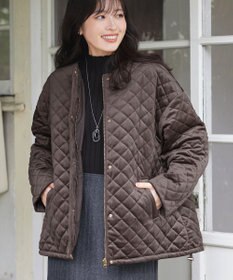 Tiaclasse 【リバーシブル】表裏2WAYベロアキルティングブルゾン