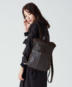 Y'SACCS ナイロン×牛革コンビシリーズ リュックサック