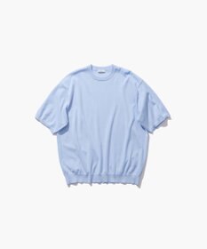ATON COTTON WASHI KNIT | ハーフスリーブクルーネックセーター - UNISEX