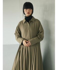 Green Parks armonia．プリーツシャツワンピース