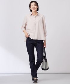 J.PRESS LADIES 【洗える】スパンローン バックプリーツ ブラウス