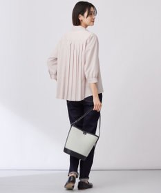 J.PRESS LADIES 【洗える】スパンローン バックプリーツ ブラウス