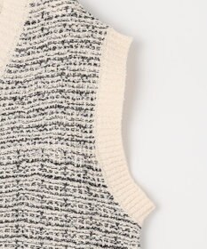 ANY SIS 【洗える】ツイードニット ベスト