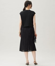 自由区 L 【カタログ掲載・洗える】ジョーゼットプリーツコンビ ワンピース