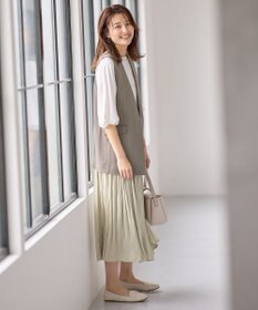 ANY 【ウエストゴム】シャイニーギャザースカート