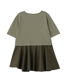 Green Parks 異素材ドッキングペプラムプルオーバー