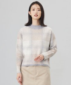 J.PRESS LADIES 【洗える】WOOLY STRETCH PLAID ニット