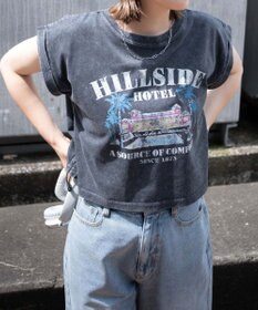 WEGO ヴィンテージウォッシュドロストデザインT