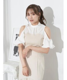 earth music&ecology オープンショルダードッキングプルオーバー