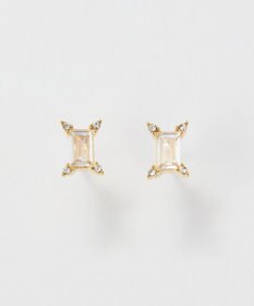 Phoebe 【金属アレルギー対応】クラシックバケットビジューセラミックピアス