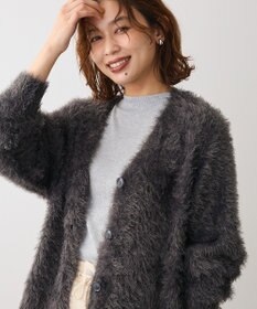 Green Parks シャギーＶネックカーディガン