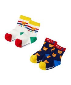 MIKI HOUSE HOT BISCUITS 【9-19cm / 靴下2足セット】 クルー丈 ソックスパック2足セット