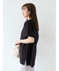 Green Parks インド綿 フレンチスリーブ前後差カットプルオーバー