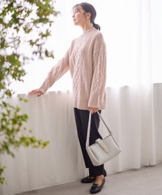 ANY L ソフトタッチケーブルニットチュニック